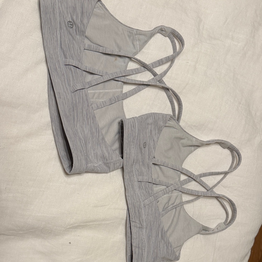 lululemon athletica Black and Gray Sports Bras